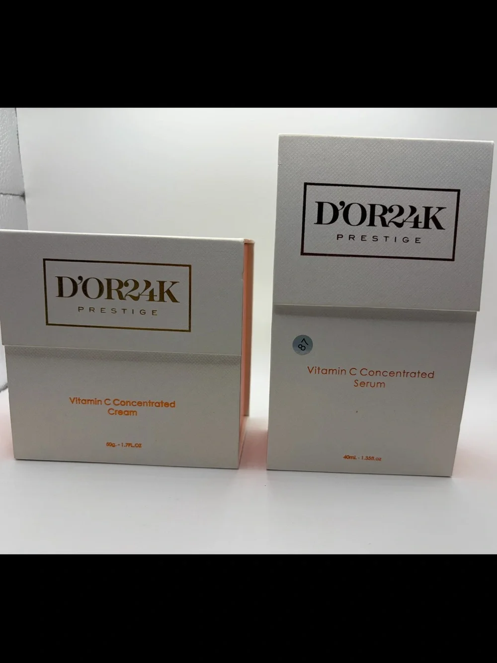 D'OR24K Prestige Vitamin C Concentrated Serum & cream — White/Gold